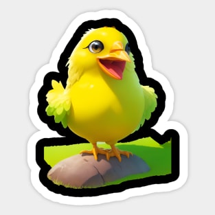 Yellow chicken Sticker